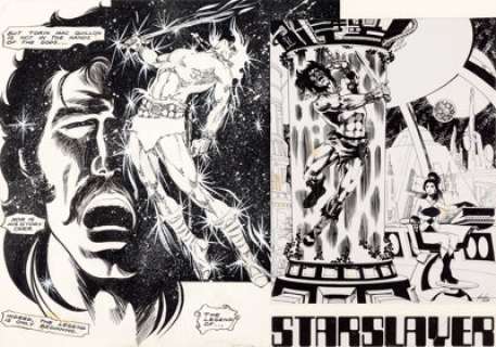 Mike Grell Starslayer #1 Complete 25 Page Story "The Legend of Starslayer" Original Art (Pacific -