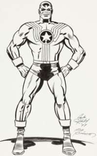 Jack Kirby and Joe Sinnott - Fighting American Illustration Original Art (1977). Possibly created as a -