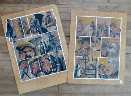 Le Hénanff, Fabrice | Le Hénanff, Fabrice - 2x Planche originale couleur - H H Holmes T2 - (2009) | Catawiki