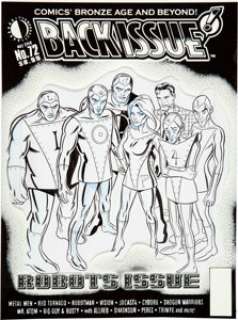 Mike Allred Back Issue #72 Cover Original Art (TwoMorrows, 2014). Riveting cover illustration featuring the -