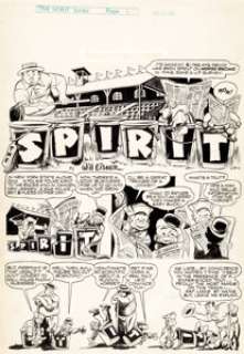 Will Eisner The Spirit "Fat Looey" Complete 7-Page Story Original Art dated 2-16-47 (Register and - | Heritage