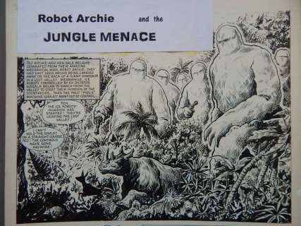 Kearon, Edward | Kearon, Edward - Originele pagina - Archie, de man van Staal - Robot ~Archie and the Jungle Manece - (1966) | Catawiki