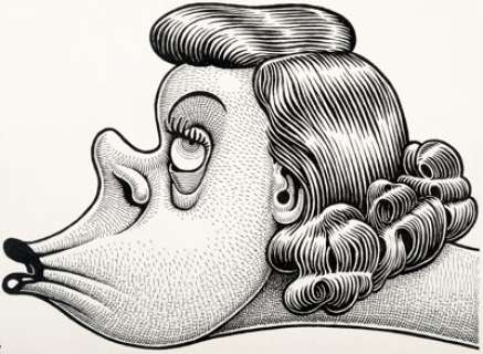 Basil Wolverton Joker October-1956 Gag Cartoon Original Art (Humorama, 1956). This gag cartoon from the - | Heritage