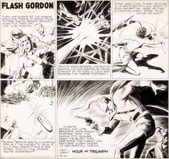 Austin Briggs Flash Gordon Sunday Comic Strip Original Art dated 7-30-44 (King Features Syndicate, 1944).... (Total: 2 Items)