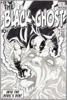 Frank Brunner Funky Winkerbean "Black Ghost #13 Cover" Illustration Original Art 1-10-2016 (North American Syndica...