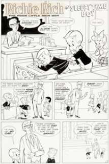 Warren Kremer (attributed) Richie Rich #2: Complete 5-Page Story Original Art (Harvey Comics, 1961).... (Total: 5 Original Art)