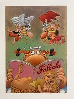 O’Groj | O’Groj - Dessin original couleur + 2x crayonné original - Hommage à Uderzo | Catawiki