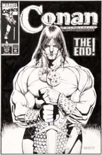 Colin MacNeil Conan the Barbarian #275 Cover Original Art (Marvel, 1993)....