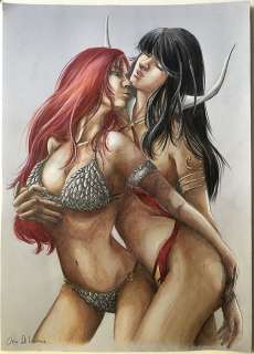 Livia de Simone | Livia De Simone - opera d’arte originale cm 30x42 - Page volante (2023) | Catawiki