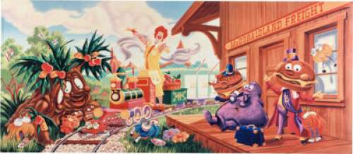 Ronald McDonald in McDonaldland Photo Print on Wood (McDonald’s/Setmakers, c. 1970s-80s).... | Heritage