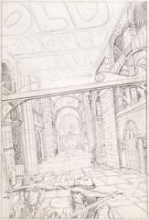  - Barry Smith Tower of Shadows Unpublished Pencil Page with Self-Caricature and Portrait of the Vision Original Art ...