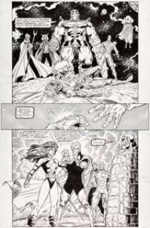  - Ron Lim and Joe Rubinstein Infinity Gauntlet #6 Story Page 8 Thanos, Adams Warlock, and Doctor Strange Original Ar...