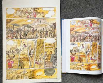 Carmona, Christophe | Carmona, Christophe - Originele pagina in kleur - Les Aventures d’Aline T2 - Haut-Koenigsbourg, le défi du temps - (2004) | Catawiki