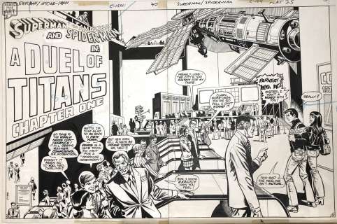 John Romita Sr Ross Andru - Superman Spider-Man Treasury - Dps