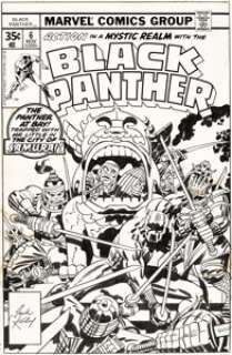 Jack Kirby and Frank Giacoia Black Panther #6 Cover Original Art (Marvel, 1977)....