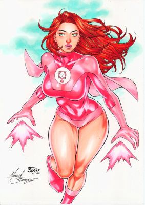 Fred Benes - Atomic Eve pin-up 9x12