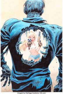 Bruce Timm - Naughty and Nice "Zombie Killer" Illustration Original Art (Flesk Publications, 2012).