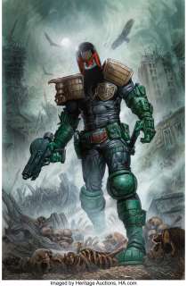 Greg Staples - Judge Dredd: Year One #3 Cover Painting Original Art (IDW, 2013).