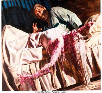 John Bolton - Twisted Tales #6 Cover Painting Original Art (Pacific, 1984).