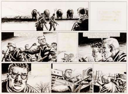 Francisco Solano LÃ³pez - El Eternauta #54 Planche 9 (Suplemento Semanal Hora Cero, 1958). Francisco Solano LÃ³pez El Eternauta #54 Story Page 9 Original Art (Suplemento Semanal Hora Cero, 1958).