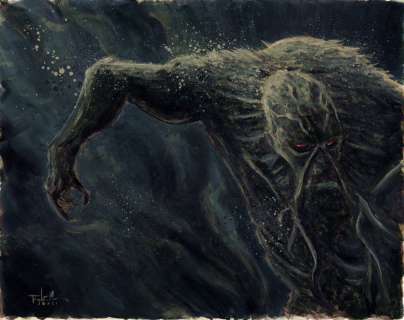 Ben Templesmith - Swamp-Thing Painted Art - 2021 Signed