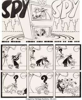 Antonio Prohias - MAD #71 "Spy vs Spy" Complete 1-Page Story Original Art (EC, 1962)....