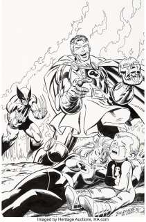 Bogdanove, Jon | Jon Bogdanove and Terry Austin Fantastic Four vs. X-Men #1 Cover Original Art (Marvel, 1987).... | Heritage