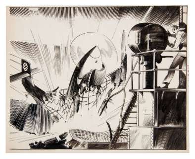 AL McWILLIAMS  ORIGINAL PULP ART TRIO FOR FLYING ACES MAGAZINE. | Hake’s