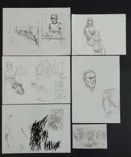 Berthet, Philippe | Berthet, Philippe - 6x Schetstekening - Pin-up & andere reeksen | Catawiki