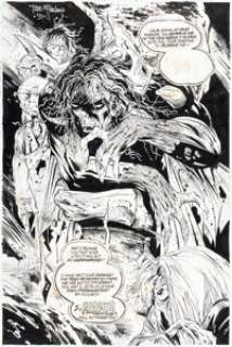 McFarlane, Todd - Todd McFarlane Spider-Man #13 Splash Page 16 Morbius Original Art (Marvel, 1991)....
