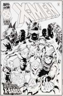 Kubert, Andy - Andy Kubert and Cam Smith X-Men #46 X-Babies Cover Original Art (Marvel, 1995)....