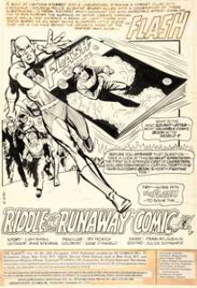 Novick, Irv | Irv Novick and Frank McLaughlin Flash #268 Complete 17-Page Story "Riddle of the Runaway Comic" Original Art (DC, ... (Total: 17 Original Art) | Heritage