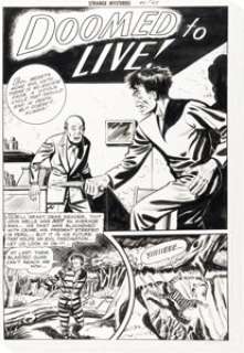 Webb, Robert - Robert Webb and S.M. Iger Studio Strange Mysteries #6 Complete 8-Page Story "Doomed To Live" Original Art (Superio... (Total: 8 Original Art)