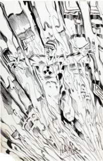 Grau, Peter (comic artist) - Peter Grau and Stan Drake Solar, Man of the Atom #18 Cover Original Art (Valiant, 1993)....