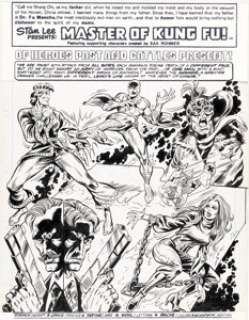 Craig, Jim - Jim Craig and John Tartaglione Master of Kung Fu #56 Splash Page 1 Original Art (Marvel, 1977)....