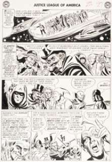 Sekowsky, Mike | Mike Sekowsky and Bernard Sachs Justice League of America #22 JLA/JSA Story Page 22 Original Art (DC, 1963).... | Heritage