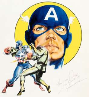 Espi, Rafael Lopez - Lopez Espi Captain America (ES) #23 Cover Original Art (Ediciones Vertice, 1972). ...