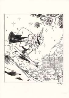 Krings, Jean-Marc | Krings, Jean-Marc - Dessin original - Hurlu de Noël | Catawiki