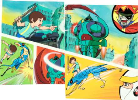 Casshan Manga Story Page Cel Original Art Group of 2 (Weekly Shonen Jump, c. 1980s).... (Total: 2 Original Art)