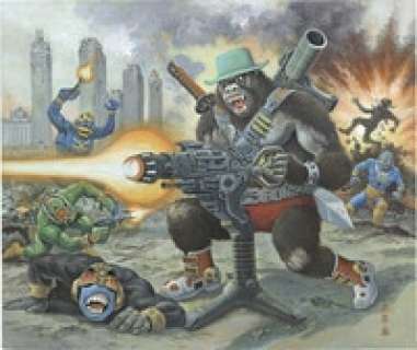 Masami Watanabe’s Hand-Drawn Color Illustration "Gorilla" | Mandarake (Big Web)