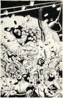 Mark Schultz - Xenozoic Tales #1 Cover Original Art and Production Materials Group of 7 (Kitchen Sink Press, 1987).