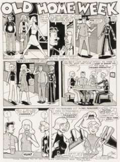 Kim Deitch - Comix Book #2 "Old Home Week" Complete 1-Page Story Original Art (Marvel, 1975).