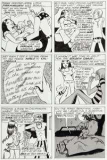 Trina Robbins - Teen-Age Horizons of Shangrila #2 Complete 5-Page Story "One Flower Child‘s Search for Love" Original Art (Kitchen Sink Press, 1972). (Total: 5 Items)
