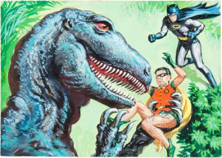 Norman Saunders | Batman Series-B #17 Trading Card Painting and Bob Powell Preliminary Original Art (Topps, 1966). (Total: 2 Items) | Heritage