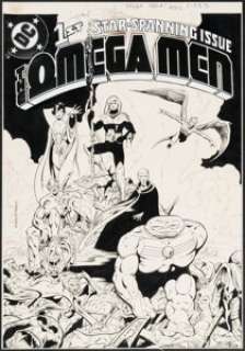 Keith Giffen and Mike DeCarlo - Omega Men #1 Cover Original Art (DC, 1983). (Total: 2 Items)