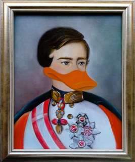 Caterina Lemma (Katy) | Donald Duck - Franz - framed oil painting - (2023) | Catawiki