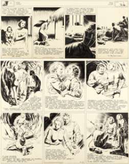 Alex Raymond Flash Gordon and Jungle Jim Sunday Comic Strip Original Art dated 10-8-39 (King Features Syndicate, 1939). (Total: 2 Original Art)