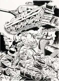 Herb Trimpe (attributed), Ron Wilson (attributed), and Mike Esposito Mighty World of Marvel #143 Hulk Cover Original Art (Marvel UK, 1975).