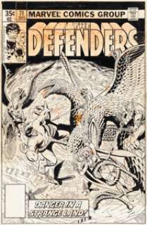 Herb Trimpe and Jack Abel The Defenders #71 Cover Original Art (Marvel, 1979).