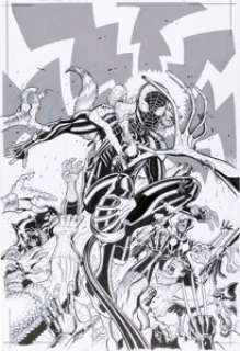 Nick Bradshaw Miles Morales: Spider-Man #17 (257) Variant Cover Original Art (Marvel, 2020).